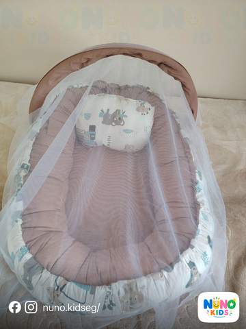 بيبي نيست سفاري بيج للمواليد الجدد | Baby Nest Beige Safari - Nuno Kids