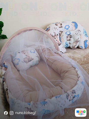 بيبي نيست  غزالة بيج للمواليد الجدد | Baby Nest Beige Deer - Nuno Kids